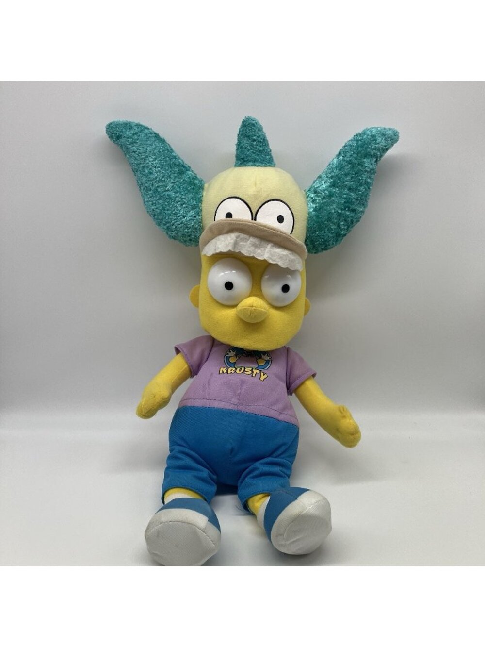 Bart Simpson Krusty the Clown Plush 19” Toy Factory The Simpsons 2014 - W6